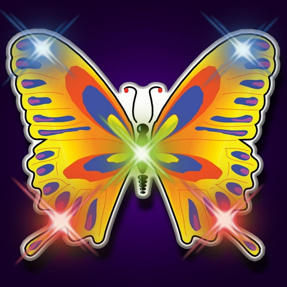 FlashingBlinkyLights Butterfly Light Up Flashing LED Lapel Pins