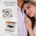 thumbnail image 6 of Queena Solitiare Black Engagement Ring for Women Sterling Silver CZ Ginger Lyne Collection, 6 of 8