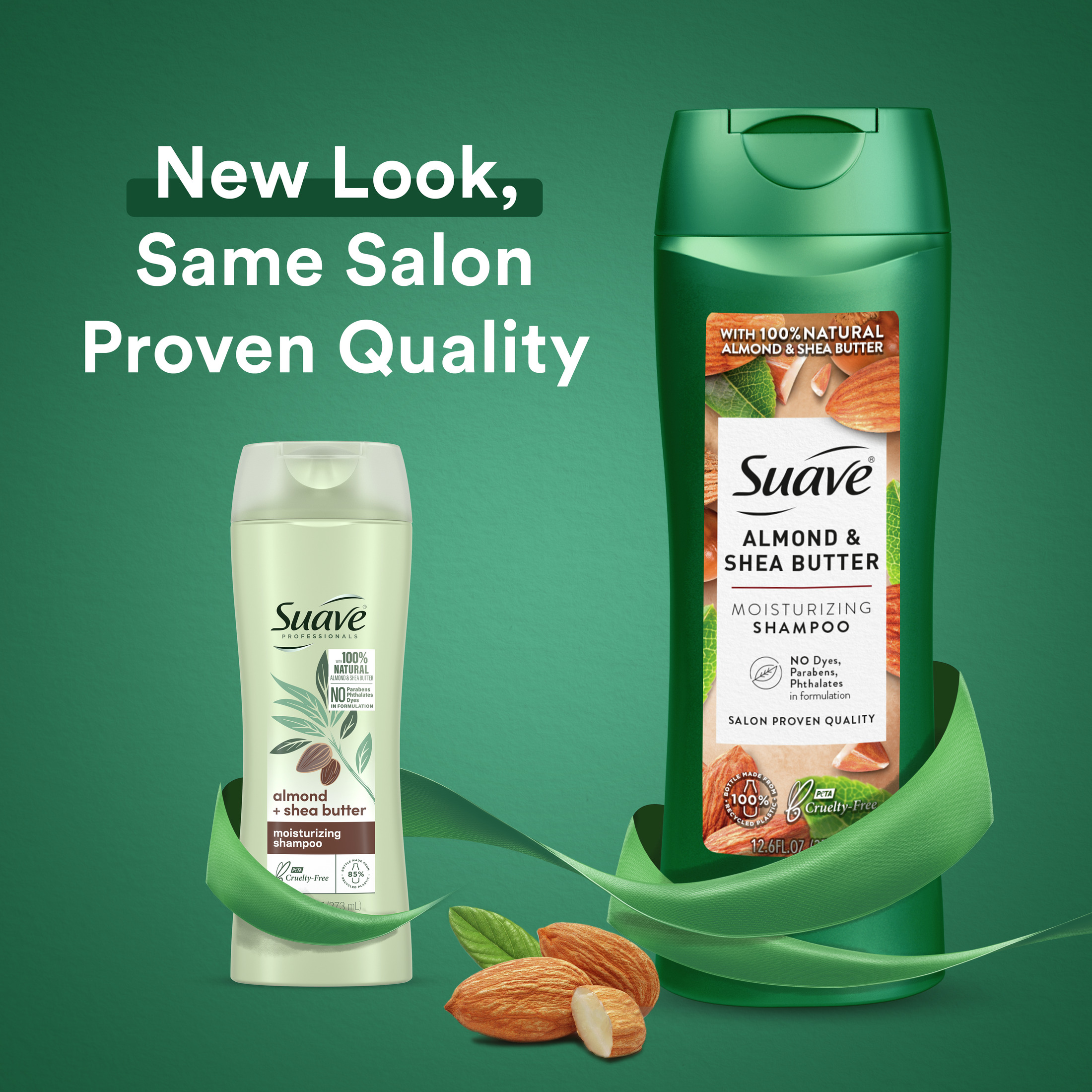 Suave Professional Moisturizing Shampoo, Almond & Shea Butter, 12.6 fl oz - image 2 of 11
