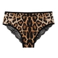 thumbnail image 2 of Panties for Women Tbopshirt Brief Underwear,Hipster Underwear,Women Leopard Lace Lingerie G-string Briefs Underwear Panties T string Thongs,Cheeky Panties,Gifts, 2 of 6
