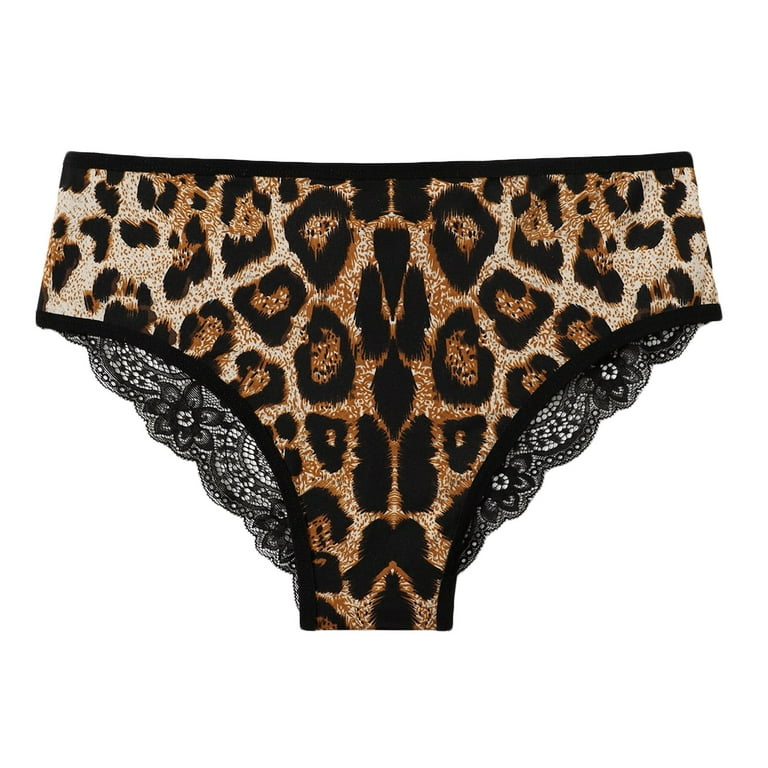 Black Lingerie For Women Leopard Briefs Panties Underwear Lace T String  Thongs Bodysuit Shapewear For Women