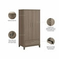 thumbnail image 3 of Somerset Tall Entryway Cabinet with Doors in Ash Gray - Engineered Wood, 3 of 6