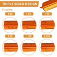 thumbnail image 2 of Zshan 1/20 1/25 1/50 1/75 1/100 1/150 Architect Ruler (Gold) 30cm, 2 of 5