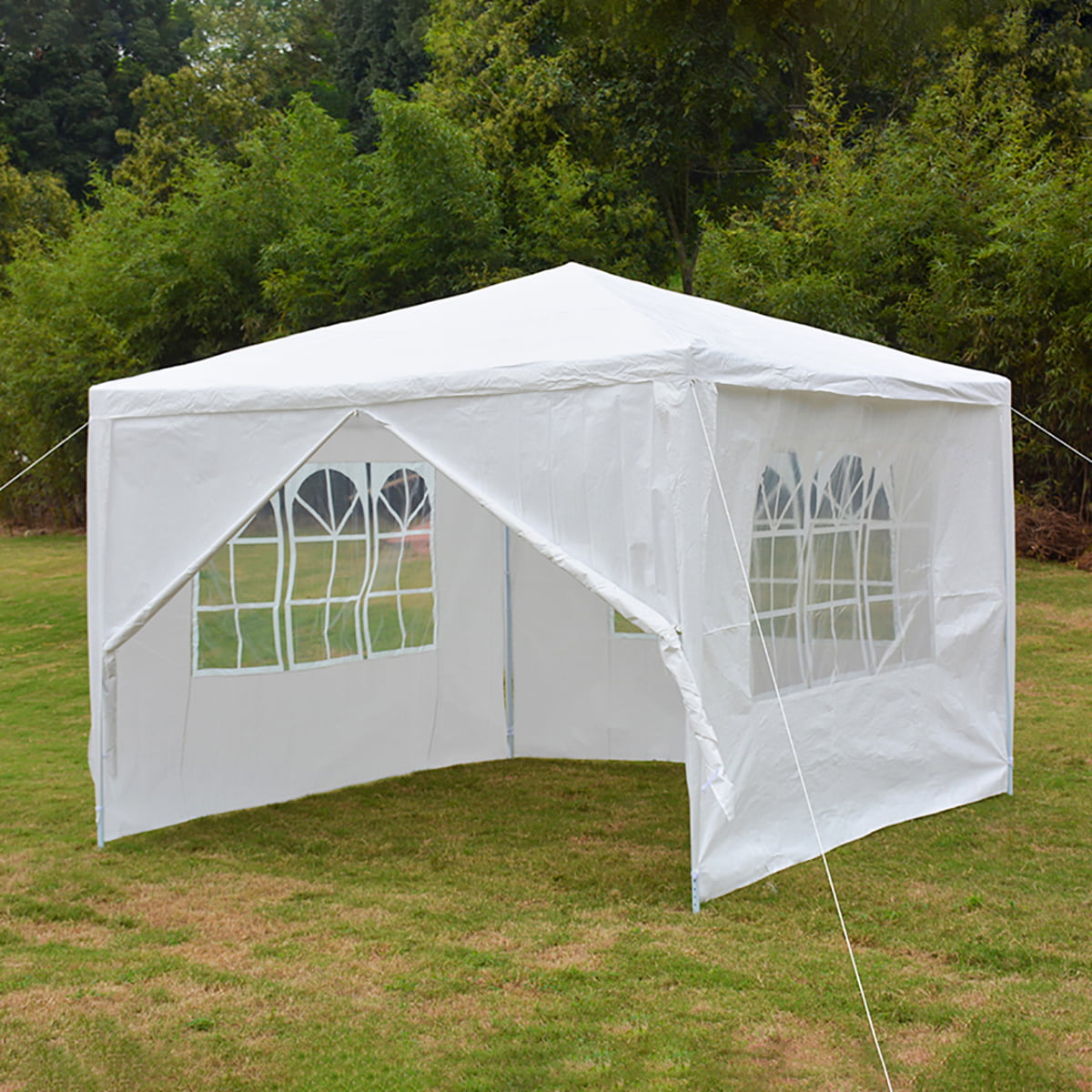 3mx3m Gazebo Marquee Party Tent w//Sides Waterproof Outdoor Garden Canopy White