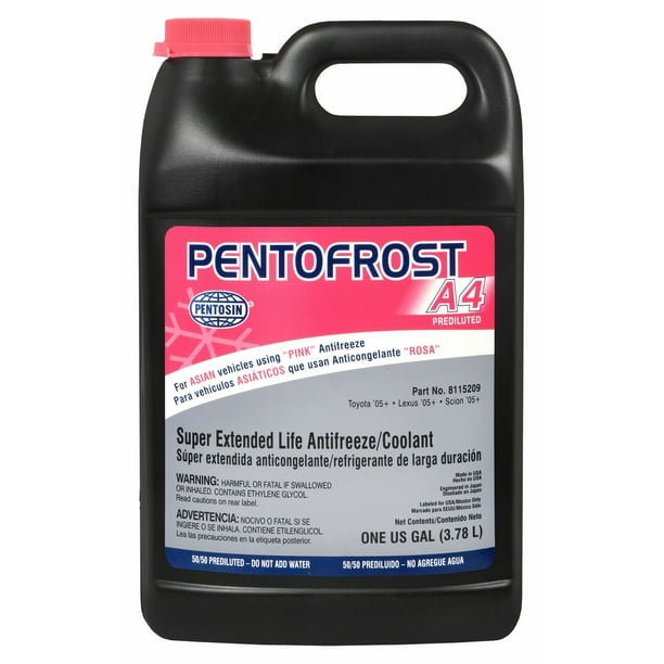 Anticongelante PENTOSIN Pentofrost A4 2005 A 2006 Toyota Camry V6 3.0L Prediluido 50% Rosa 1 Gal