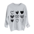 thumbnail image 4 of STAOEDU Women Love Heart Shirts Valentine Pullover Long Sleeve Tops, 4 of 5