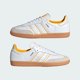 thumbnail image 4 of Adi-das Originals Men's Samba OG White Crew Yellow Sneakers ID1479, 4 of 6