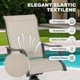thumbnail image 5 of Nuu Garden 2-Piece Patio Chairs, Outdoor Dining Chairs with Armrests, Swivel Textilene Outdoor Dining Furniture for All Weather, with Metal Frame, for Garden, Backyard, Deck, Poolside, Beige, 5 of 10