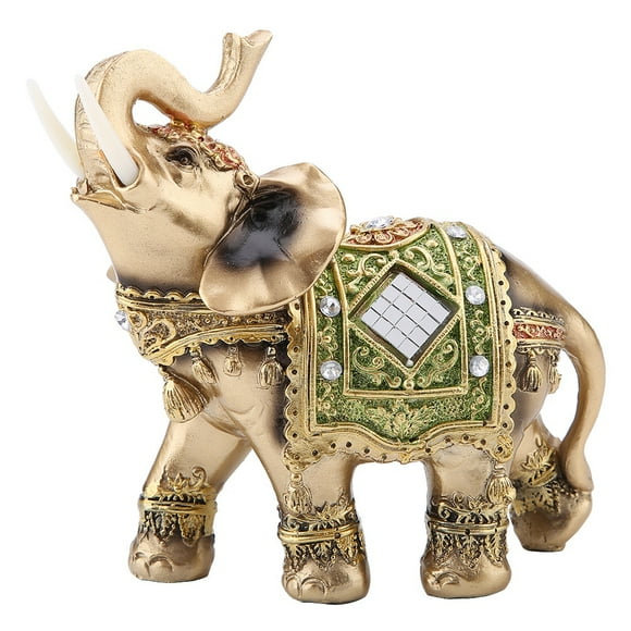 Greensen Lucky Feng Shui Green Elephant Statue Sculpture Wealth Figurine Gift Home Decoration ,Feng Shui Elephant Statue,Elephant Statue