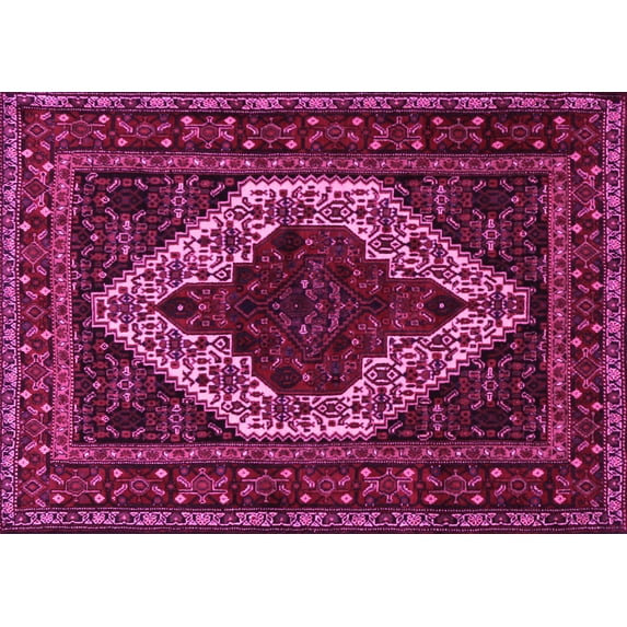 Ahgly Company Indoor Rectangle Persian Pink Traditional Area Rugs, 3' x 5'