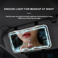 thumbnail image 5 of Momihoom New White Led Car Makeup Mirror Touch Dimming Three-Color Light Source Mirror Hd Car Sun Visor Rearview Mirror, 5 of 9