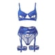 thumbnail image 2 of Gibobby Conjunto ropa interior mujer Conjunto de lencería for Mujer Conjunto de lencería con Liguero y corpiño de Encaje Floral(Azul, CH), 2 of 5