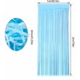 thumbnail image 2 of piezas de cortinas con flecos, cortina metálica azul, flecos para ventana de mascota, regalo de cumpleaños para pared, 2 of 5