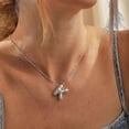 thumbnail image 2 of Bubble Letter Necklace Balloon Initial Necklaces For Women Girls Dainty Alphabet Pendant 14k Gold Plated Puffy Name Personalized Jewelry Gift, 2 of 5
