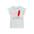 thumbnail image 2 of Little Hand kitten Graphic Toddler Girl T shirt for Girls Flying Sleeve Summer Cotton Rabbit 3Pcs Size 5T, 2 of 6