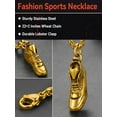 thumbnail image 6 of FaithHeart Sport Shoes Necklace for Men Sturdy Gold Plated Stainless Steel Hip Hop 3D Sport Pendant Necklace Jewelry Gift for Father Son Boyfriend Grandson Valentines Day, 6 of 7