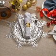 thumbnail image 5 of Vinyle Sets de Table Métalliques de Noël Creux Design, Sets de Table d'Hiver Set de 6, Flocon de Neige Argent, 5 of 5