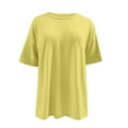 thumbnail image 5 of sovlvnd Plus Size Tops for Women, Womens Solid Oversized T Shirts Crewneck Short Sleeve Summer Athletic Tees Shirt Loose Tops Green XL, 5 of 7