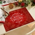 thumbnail image 2 of Harpily Napperons Promotionnels Imperméables Rouges de Noël pour Table à Manger 32 X 21 cm Saisonnier Hiver Flocons de Neige Vacances Lavables, 2 of 4