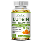 Lutein With Zeaxanthin Supplements - Essential Eye Vitamins & Vision Health Support, Promotes Macular Healthy - 120 Softgels