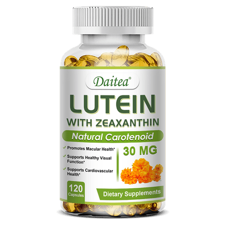 Lutein With Zeaxanthin Supplements - Essential Eye Vitamins & Vision Health Support, Promotes Macular Healthy - 120 Softgels