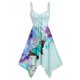 thumbnail image 1 of Vestido de Pañuelo con Estampado de Mariposa en Talla Extra Rosegal Vestidos Estampados Tallas Grandes, 1 of 5
