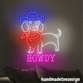 thumbnail image 3 of Handmadetneonsign Howdy Dachshund Neon Sign, Cowboy Led Light, Western Wall Art Decor, Pet Shop Bedroom 69173, 3 of 5