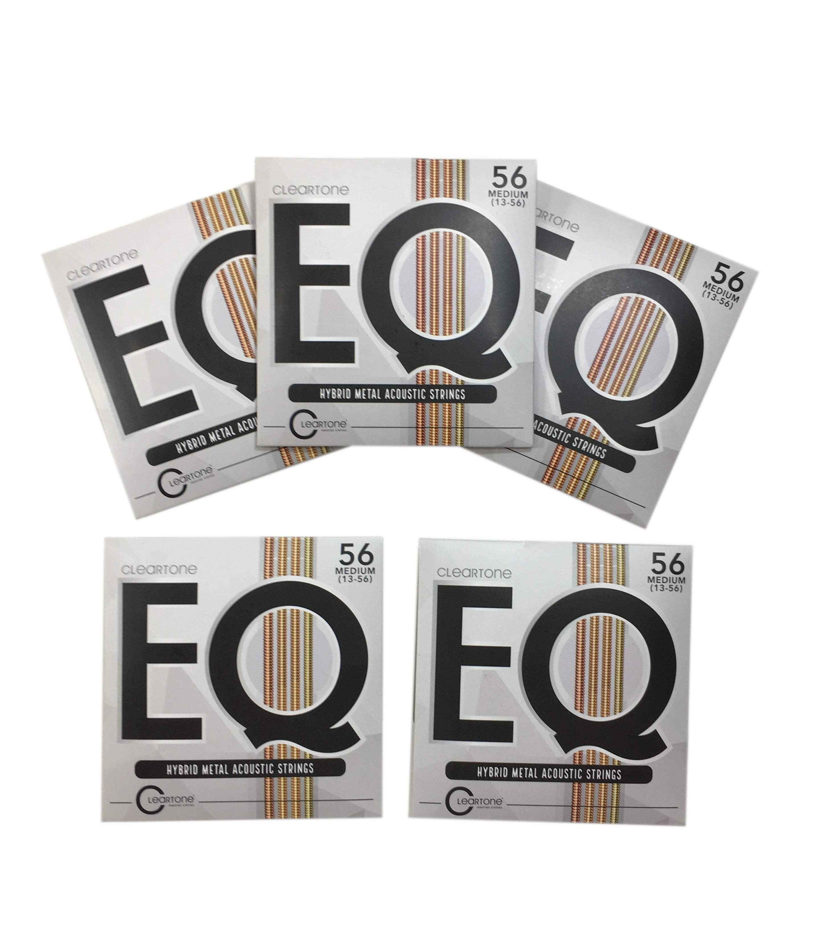 Cleartone Guitar Strings 5 Sets EQ Acoustic Hybrid Metal Blend Medium 13-56