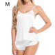 thumbnail image 4 of Guardurnaity SANAG, 2 uds., conjunto de pijamas sin mangas con tirantes para mujer, ropa de dormir de satén de verano, camiseta de seda, ropa de Pijama Blanco METRO, 4 of 6