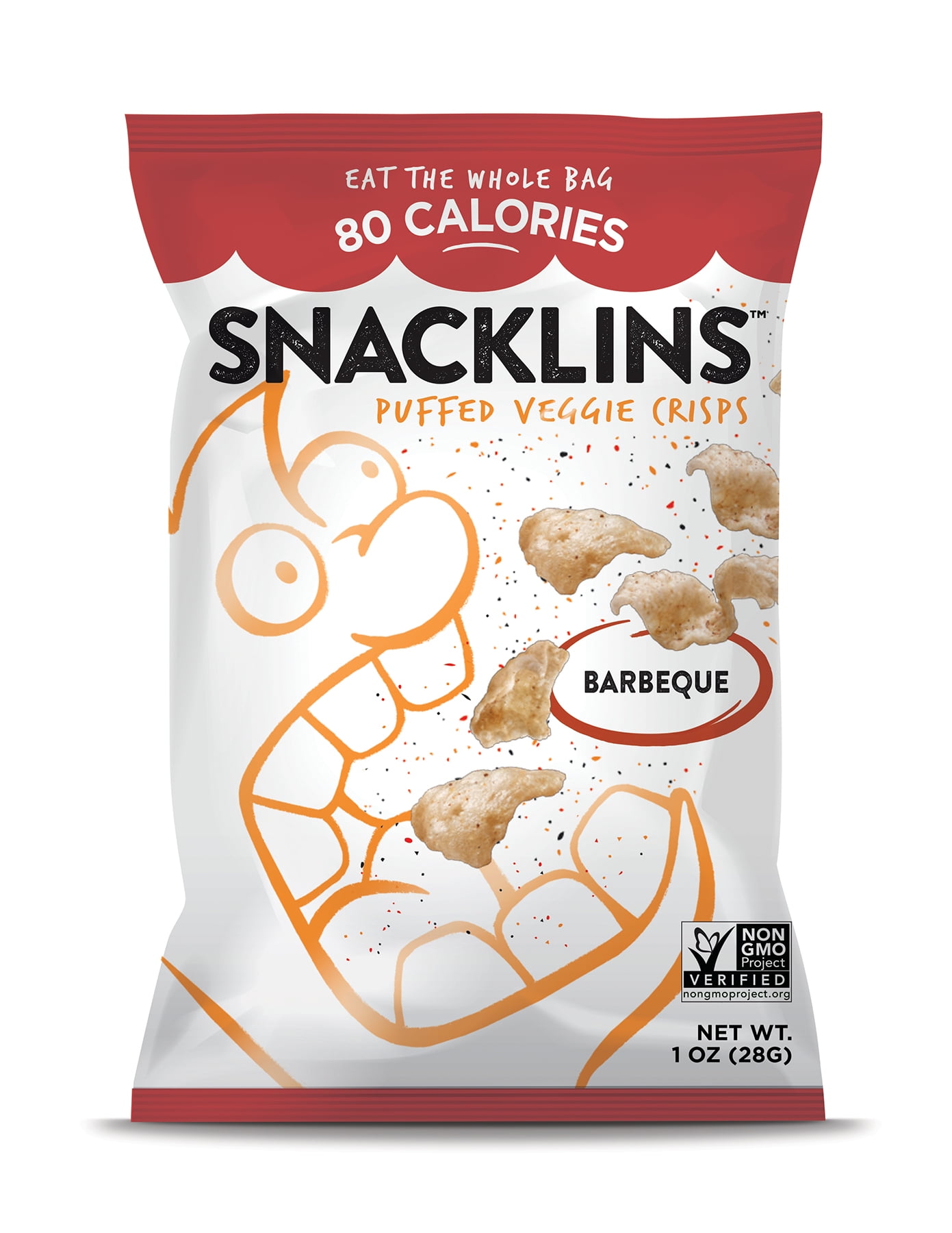 Snacklins Veggie Crisps Barbeque, 1 oz