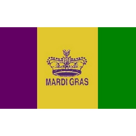 Mardi Gras Pennant Banner - 3x5 Mardi Gras Flag Holiday Decoration Fat Tuesday Banner Party Pennant Outdoor
