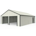 thumbnail image 3 of Chery Industrial 25' x 33' Double Garage Metal Shed with Side Entry Door, 3 of 9