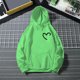 thumbnail image 2 of Gibobby Sudadera cómoda para mujer Sudadera con capucha de color sólido informal para mujer Suéter con capucha estampado de amor con bolsillos （Verde， XXL), 2 of 3