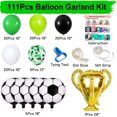 thumbnail image 3 of Juego de 111 globos de decoración para fiestas temáticas de la Copa Mundial de Fútbol, decoraciones de globos de confeti y fondo de telón de fondo para decoración de fiestas, 3 of 5