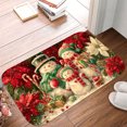 thumbnail image 5 of 1pc Snowmen with Christmas Absorbent Non-Slip Bathroom Thickened Flannel Rug Decor,Soft,Quick Drying,Suitable For Indoor/outdoor Use,Bathrooms,Bedrooms,Kitchens,Terrace,Laundry Rooms,16"x24", 5 of 9