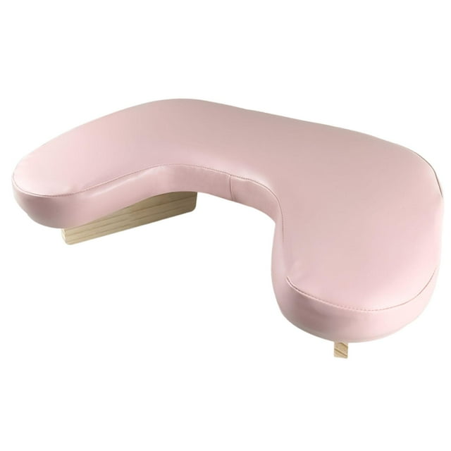Yinanstore U-shaped Hand Rest, Portable, , Versatile And Comfortable, Lightweight Professional Accessory with Wooden Base And PU Leather Covering. Pink