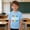 Blue, variant on Kids Boys Girls School T Shirts Crewneck Short Sleeve Cotton Tees Back to School Funny Letter Printed Loose Fit Summer Tshirts 3-10 Years