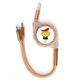 thumbnail image 1 of Pimienta roja vegetal Cable de carga telescópico múltiples USB tres en uno, 1 of 3