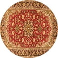 thumbnail image 1 of Ahgly Company Indoor Round Medallion Orange Traditional Area Rugs, 3' Round, 1 of 1