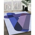 thumbnail image 3 of Ahgly Company Machine Washable Indoor Rectangle Transitional Deep Periwinkle Purple Area Rugs, 3' x 5', 3 of 7
