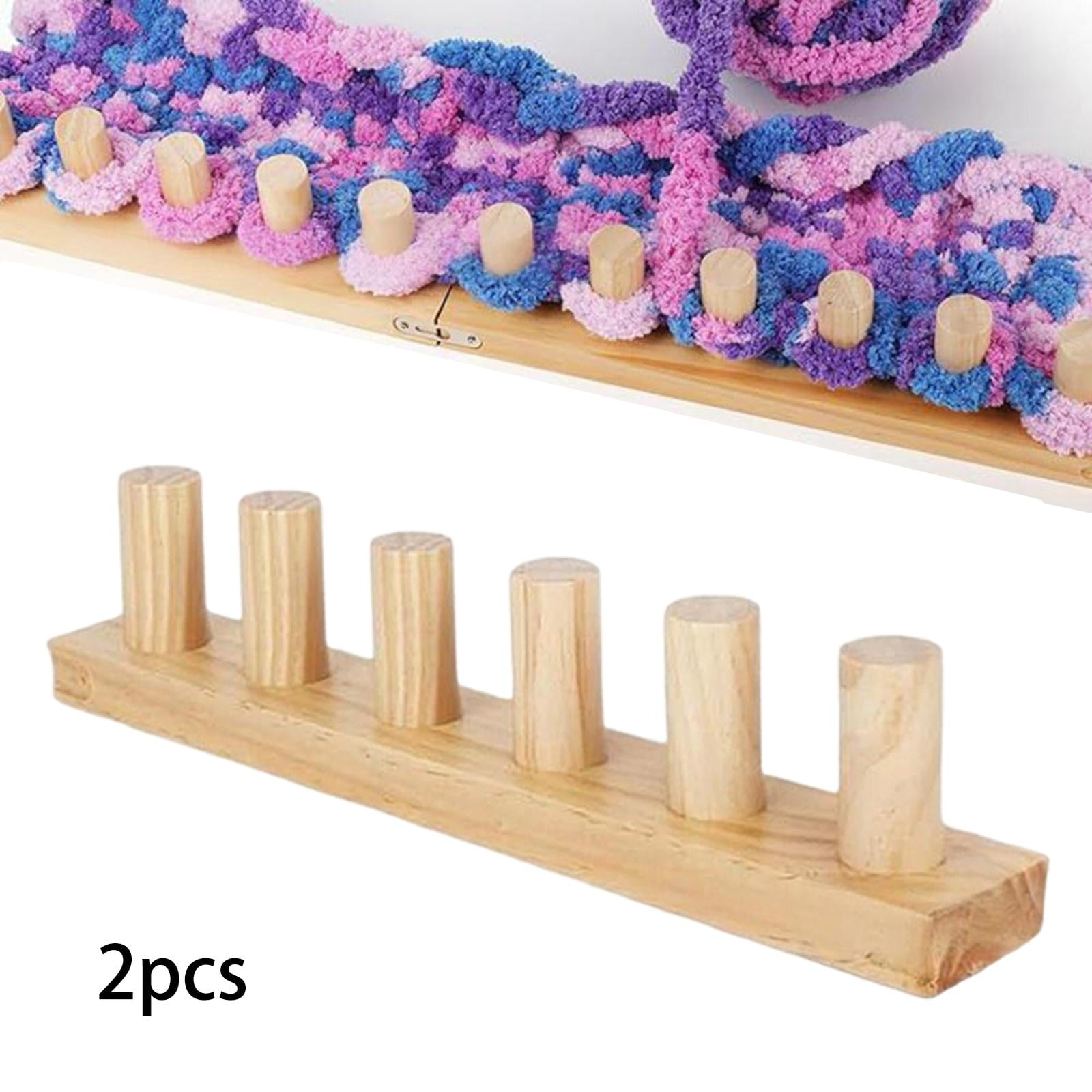 S SERENABLE Chunky Knitting Loom Accessory Reusable for Blanket Making Yarn Craft Beginners Gifts Portable Blanket Loom Hand Knitting Kit 2 Piece