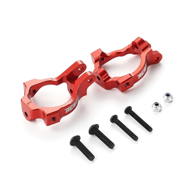 Bloques de Ruedas Vogacara RCGOFFLOW C Hubs RC Pesados Para 1/10 LSOi Lasernut U4 Todoterreno Rojo
