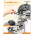 thumbnail image 2 of M optimized 6.3 QT Chafing Dish Buffet Set, Roll Top Round Chafing Dish for Buffet, Stainless Steel Food Warmer Chafer with Glass Window Full Size Food Pan for Catering Parties Banquets, 2 of 8