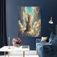 thumbnail image 5 of Xecao Sunshine Cloud Cute Cat for Ready-to-Hang Canvas Art 12x16 Inches - Waterproof HD Print Solid Wood Frame for Gifting,Vertical, 5 of 8