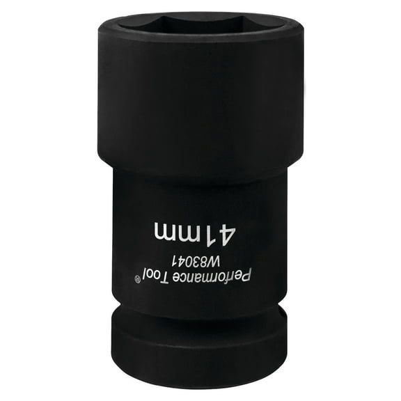 Performance Tool W83041 1-Inch Drive 41 mm Metric Budd Wheel Socket - Chrome Molybdenum, 21 mm Internal Socket