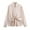 #140-Beige, variant on Craaazy Women's Solid Color Long Sleeved Button Turndown Collar Fashionable Tops Dressy Gifts Work Business Blouses