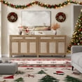 thumbnail image 5 of SICOTAS 43.5"W Boho Sideboard Buffet  Set of 2 with 3 Rattan Doors & 2 Large Drawers –Farmhouse Buffet Cabinet with Adjustable Shelves & Sotrage for Living Room, Entryway, Kitchen,Natural Oak, 5 of 11