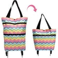 thumbnail image 1 of Shopping Trolley Bag, Reusable Portable Collapsible Shopping Bags, Foldable Shopping Cart with Wheels Grocery Bag Extra Large Utility Tote Bag for Travel Shopping Camp, 18L, 1 of 6