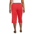 thumbnail image 2 of Lands' End Women's Plus Size Sport Knit High Rise Elastic Waist Capri Pants, 2 of 3