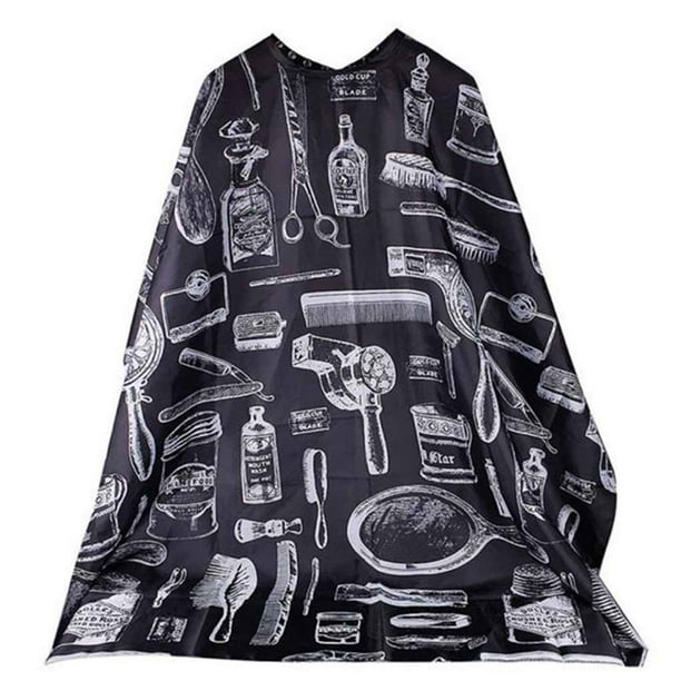 Qarigey Capa de peluquería para niños y adultos de 120X150CM, de corte de pelo, capa de peluquero, capa de peluquería, tela impermeable Cuidado del cabello Estilo de cuello a presión
